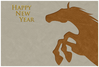年賀状素材-午年　洋風デザインの馬