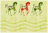 年賀状素材-午年　洋風デザインの馬